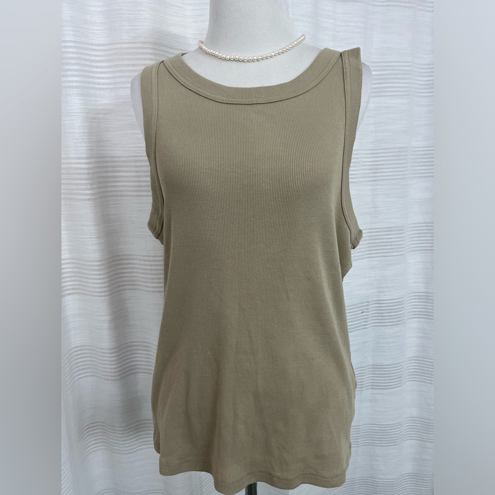 NWT Banana Republic Tan Ribbed Tank Top Size XL